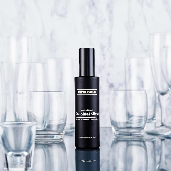 True Colloidal Silver 60 PPM - Free from Ionic Silver - 100ml Glass Bottle with Atomiser Spray Cap