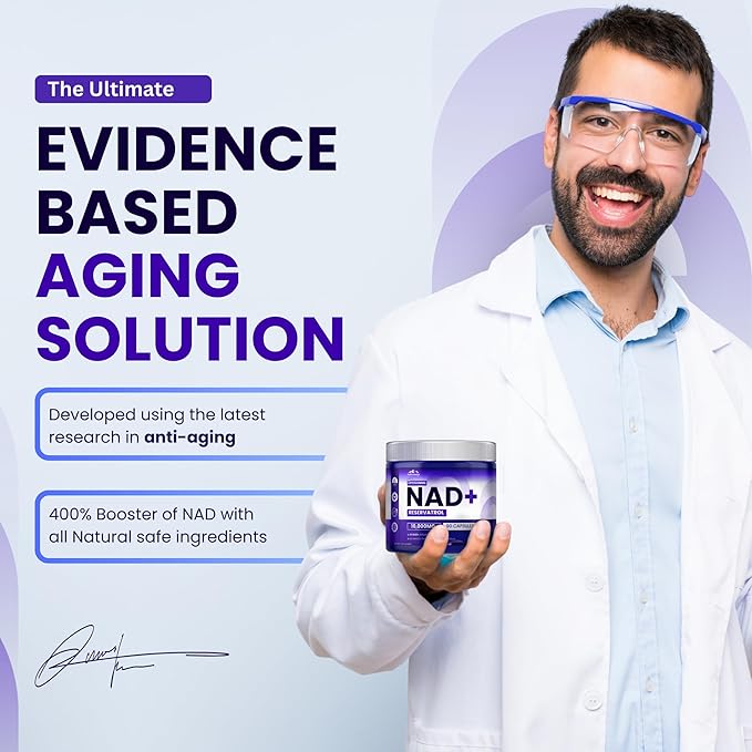 PHM NAD Resveratrol Supplement - 10000MG Extra Strength | NAD+ Liposomal Supplements for Men and Women | NMN &amp NMNH Alternative | 90 Capsules 1.5 Months Supply