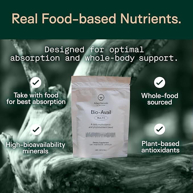 Adapt Naturals Multivitamin for Women &amp Men Bioavailable Easy-to-Absorb Multivitamin Daily Supplement with Biotin Niacin Vitamin A B C D E K1 Zinc Magnesium - Immune Support - 30 Day Sup