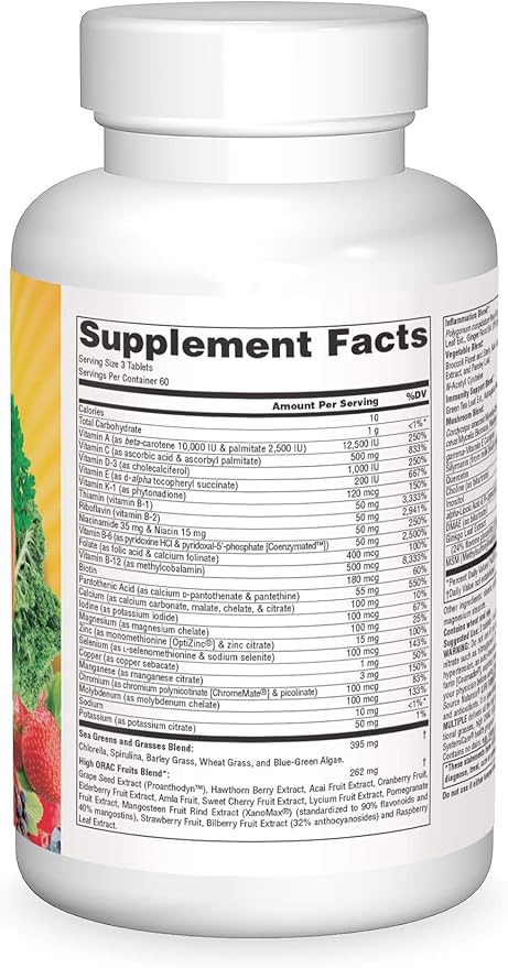 Source Naturals Life Force Green Multiple Energy Activator with Superfoods* -180 Tablets