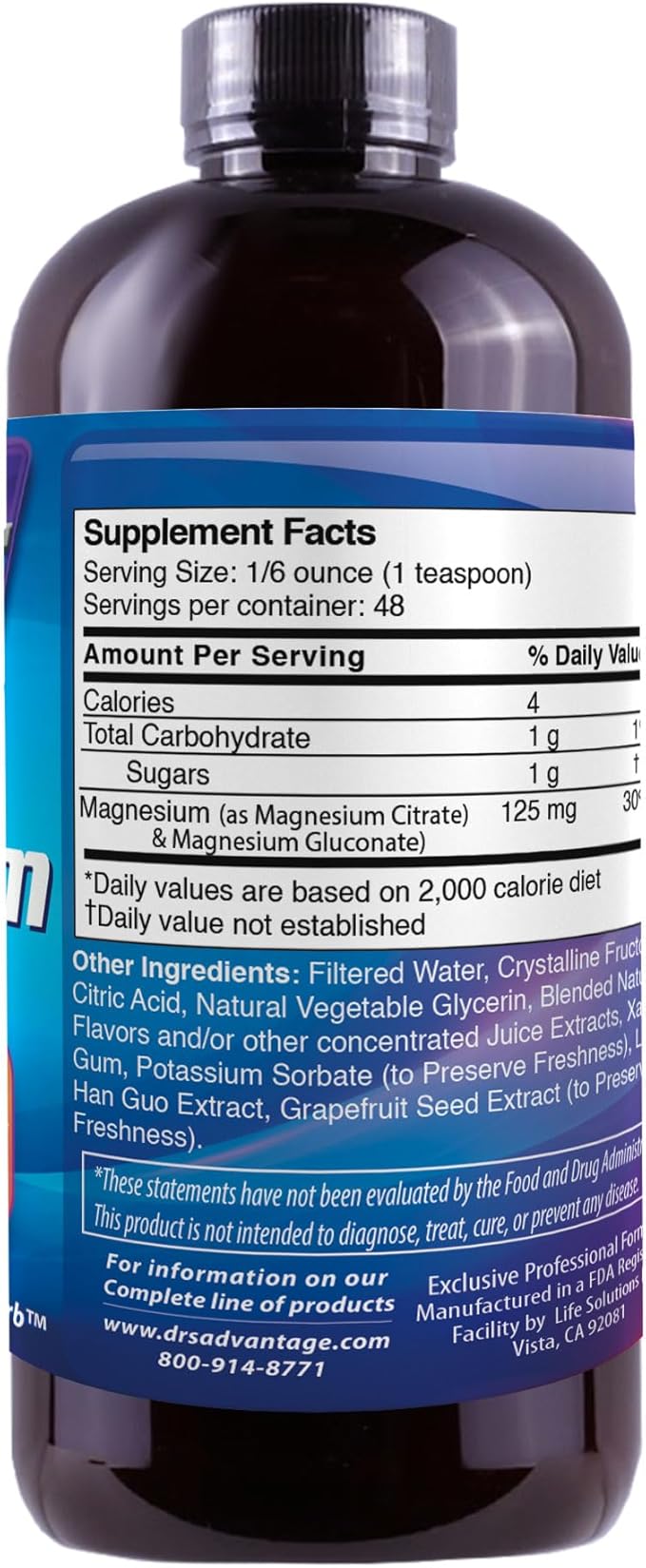 Dr’S Advantage Liquid Magnesium Supplement –for Women &amp Men Non-GMO 8 Oz [Health &amp Beauty]