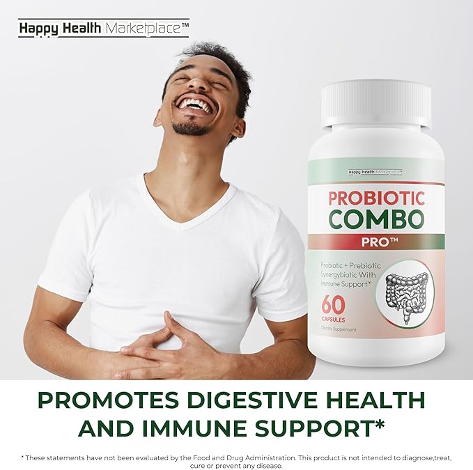 Probiotic Combo Pro - Our Best Probiotic Prebiotic Combo &amp Best Prebiotics and Probiotics For Diverticulosis - 40 Billion Cfu Probiotics Vitamin D Zinc Fiber Diverticulosis Supplement