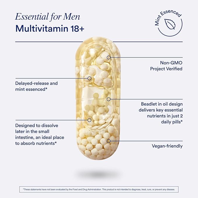 Ritual Synbiotic+ Probiotic Gut Health Support and Men's 18+ Multivitamin