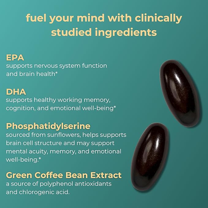 iwi life Brain Omega-3 180 Softgels (90 Servings) Vegan Plant-Based Algae Omega-3 with EPA + DHA Focus Memory and Mood Support Dietary Supplement Krill &amp Fish Oil Alternative No Fishy Aftert