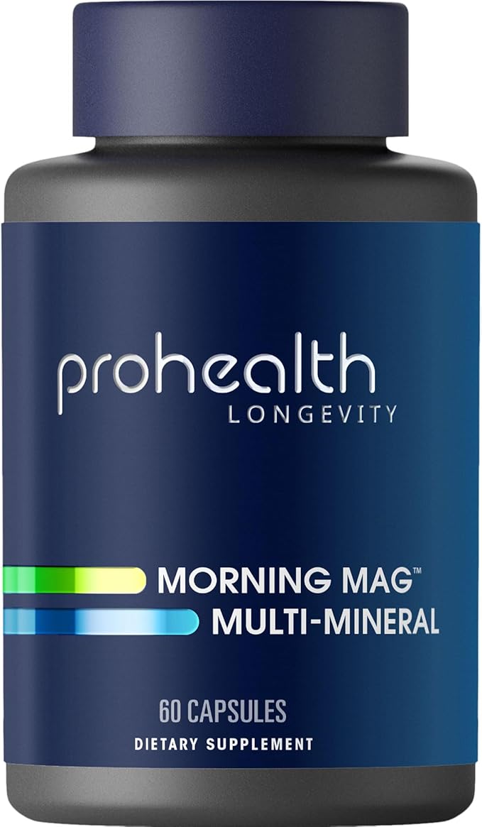 ProHealth Morning Mag™ Multi-Mineral with Shilajit Extract Triple Third-Party Lab Tested 60 Capsules