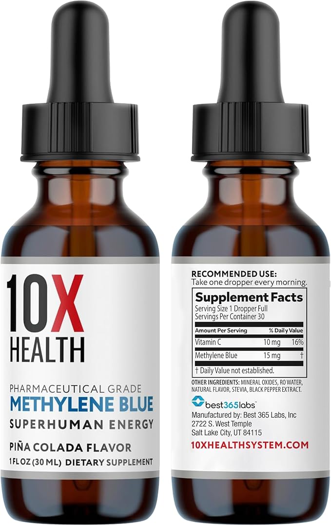 10X Health Daily Defense Bundle - 10X Optimize 10X Zinc 10X Vitamin C &amp Methylene Blue Drops - for Immunity Cellular Health &amp Energy Boost