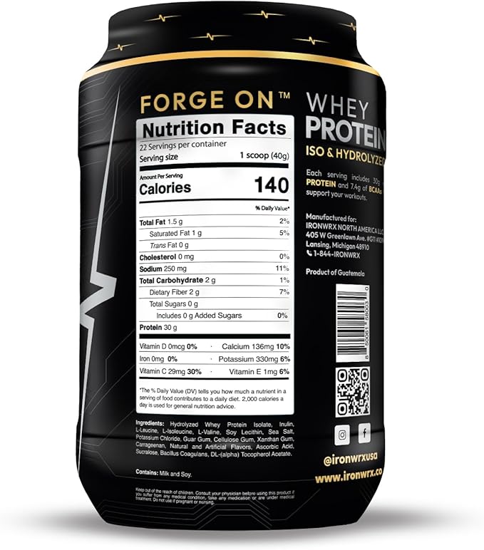100% Hydrolyzed Whey Protein Isolate | 30g Protein 7.4 g BCAAs | French Vanilla | Informed Sport Certified Banned Substance Free | Low Carb Keto Friendly Fast Absorbing Powder | 22 Servings