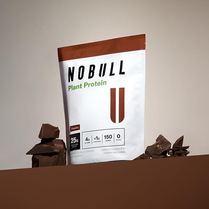 NOBULL Plant-Based Protein | Clean Plant Protein Powder for Muscle Growth Recovery &amp Performance Nutrition Chocolate 30 Servings