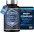 Liposomal NAD+ Supplement with Resveratrol TMG &amp Vitamin B3 | 4-in-1 Healthy Aging &amp Cellular Energy Support | High Absorption NAD Plus for Men &amp Women Over 40 | 120 Capsules