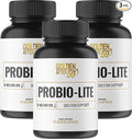 Golden After 50 Probio-Lite - for Gut Health and Digestion Support - Probiotics for Men and Women - 3 Bottles - Probiotics for Occasional Heartburn Gas Indigestion