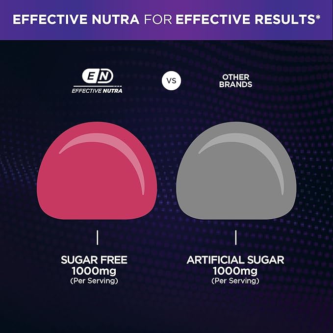 EFFECTIVE NUTRA Resveratrol Gummies 1500mg | Sugar-Free Supplement for Antioxidant Support Immunity Heart Health and Brain Function | 45-Day Supply Natural Berry Flavor Made in USA (90 Count)