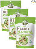 Manitoba Harvest Organic Hemp &amp Matcha Powder 5.5 oz – Energy 6g of Protein 2g of Fiber per Serving – Matcha Protein Powder - Blend in Smoothies – Vegan Non-GMO Project Verified - 56g of Caffe