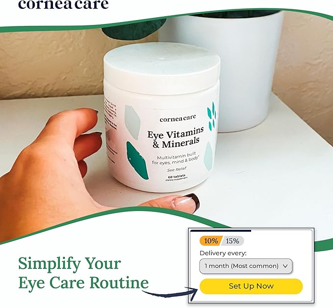 CorneaCare Vitamins and Minerals | Multivitamin for Vision &amp Health | Dry Eye Supplements | 60 Tablets
