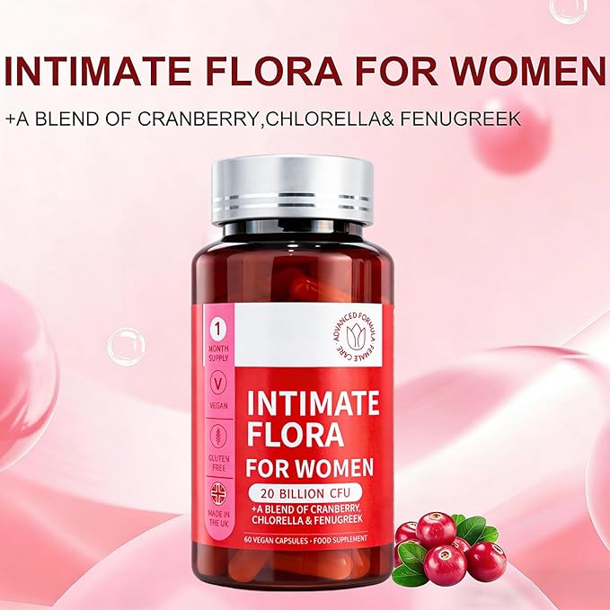 Vaginal Probiotic Supplement - Supports Healthy Vaginal pH Fresh Odor &amp Balanced Flora for Women Urinary Tract Health with Prebiotics &amp Lactobacillus Probiotic Blend - 20 Billion CFU