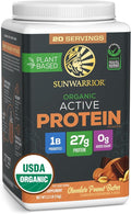 Sunwarrior Organic Plant Based Protein Powder | Vegan Organic Protein Powder with BCAAs Plus Recovery Minerals &amp Botanicals | Non-GMO Soy Dairy &amp Gluten Free (Chocolate Peanut Butter 20 Servi