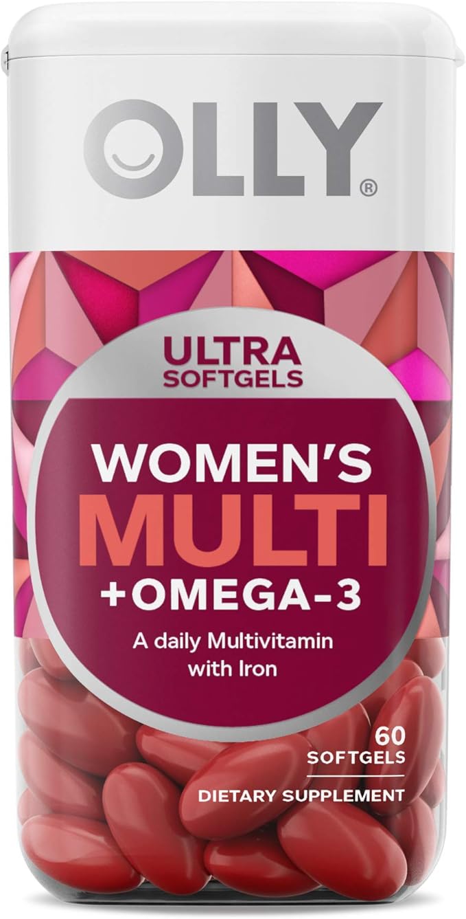 OLLY Ultra Women's Multi Softgels &amp Ultra Strength Goodbye Stress Softgels GABA Ashwagandha L-Theanine and Lemon Balm Stress Relief Supplement - 60 Count
