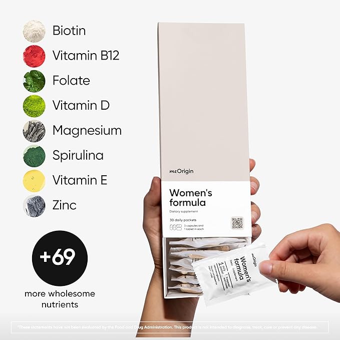 Multivitamin for Women All-in-One Supplement Complex with Vitamin B12 A C Biotin D E Folate Magnesium — 77 Nutrients for Overall Women's Health Hair &amp Skin Energy 30 Day Supply