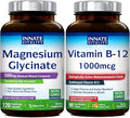 Innate Vitality Magnesium Glycinate &amp Vitamin B12 Bundle No Gluten &amp Vegan Magnesium (120 Caps) &amp Vitamin B12 1000mcg (90 Fast Dissolve Tabs) Value Pack Bundle &amp Save