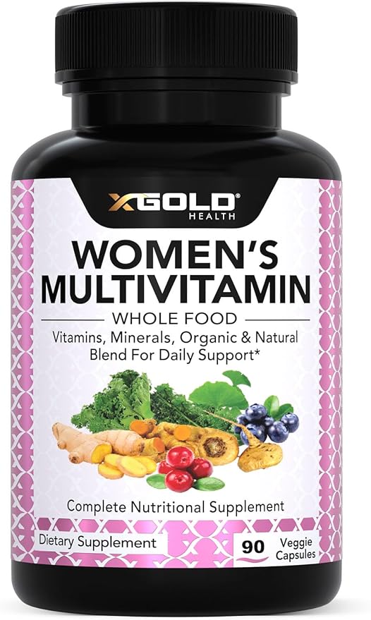 Vegan Women's Daily Multivitamin 50 Plus with Organic WholeFood Based Natural Ingredients Ginger Maca Multi-Vitamin B Complex &amp More - Energy Support Immune System Booster -90 Capsules