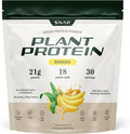 Snap Supplements Organic Plant Based Vegan Protein Powder Nitric Oxide Boosting Protein Powder BCAA Amino Acid for Muscle Growth Performance &amp Recovery - 30 Servings (Banana)