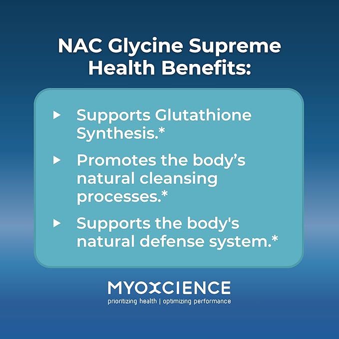 MYOXCIENCE NAC Supreme Capsules | 1.6 G N-Acetyl-L-Cysteine per Serving | 40 Servings