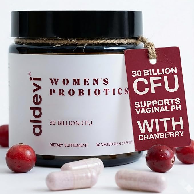 Women’s Probiotics 30 Billion CFU with Cranberry – Lactobacillus (acidophilus rhamnosus reuteri gasseri) &amp Bifidobacterium – Vaginal pH Urinary &amp Digestive Support – Vegan 30 Capsules
