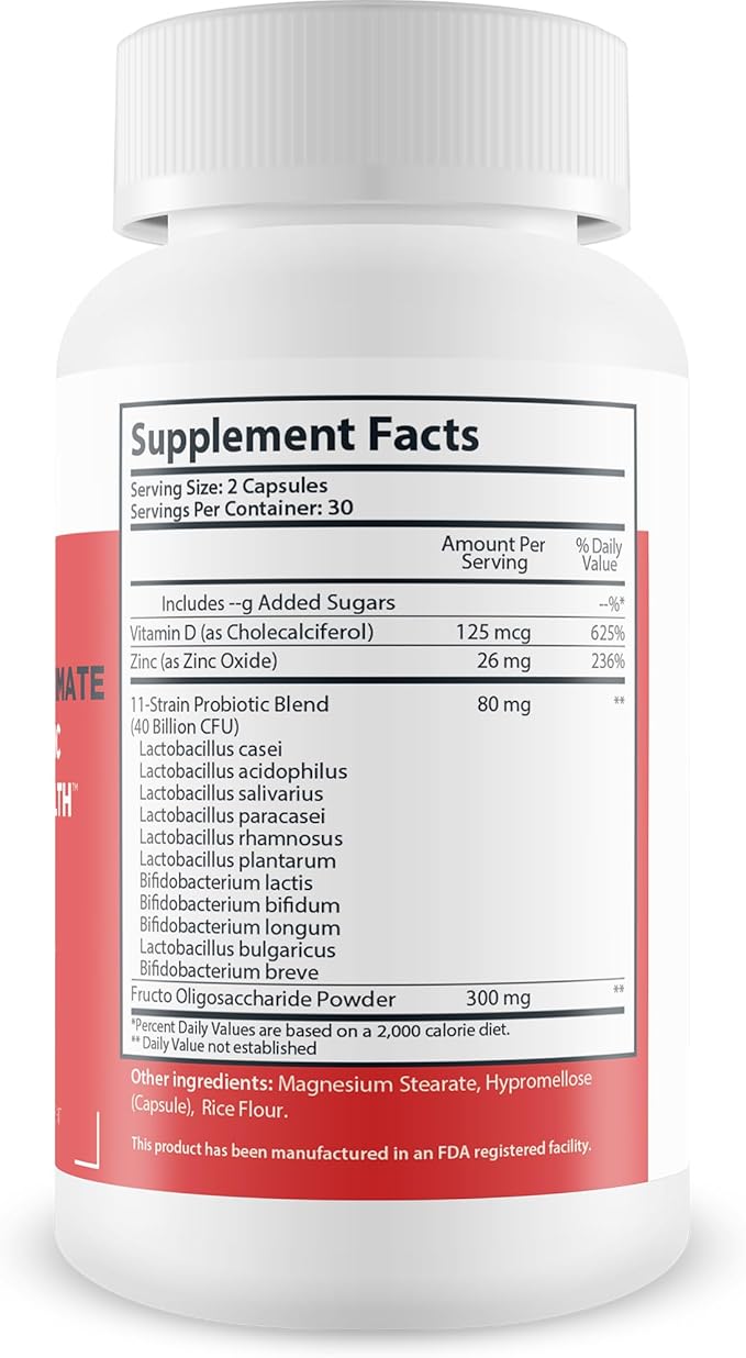 Best Ultimate Probiotic Gut Health - Our Best Total Gut Probiotic - Ultimate 11 Strain Probiotics &amp Prebiotic Formula to Restore Gut Health - Leaky Gut Supplement - Acid Reflux Probiotics