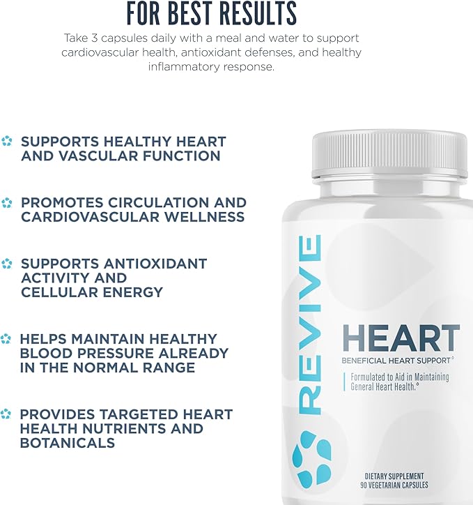 Revive MD Natural Liver Cleanse Detox &amp Repair &amp Heart Support Supplement Bundle