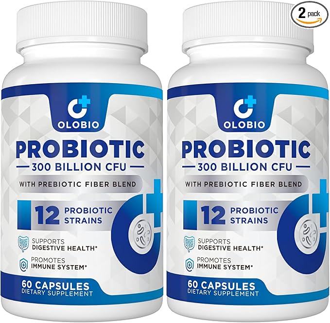 300 Billion CFU Probiotic 12 Strains with 3 Organic Prebiotics Probiotics for Women and Men Daily Supplement for Digestive Immune Gut &amp Bloating Health Shelf Stable Vegan 120 Capsule