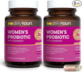 Daily Nouri Probiotics for Women | Vaginal Health + Urinary Tract Support | Vaginal pH &amp Microbiome Balance | 5 Clinically Studied Strains + Cranberry &amp Omega | 60-Day Supply