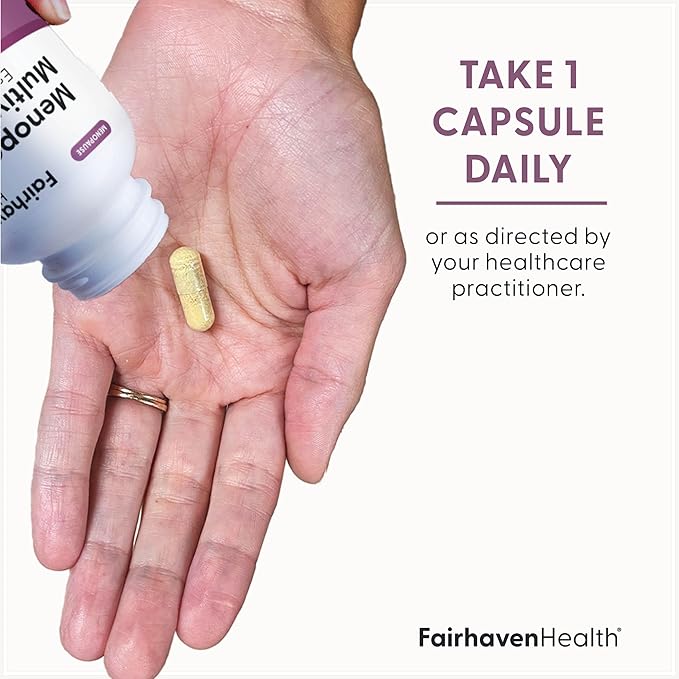 Fairhaven Health Menopause Multivitamin Essentials | Hormone Free Menopause Supplements for Women | Methylated Multivitamin for Women 50 and Over | Non-GMO | Perimenopause Supplements | 30 Capsules