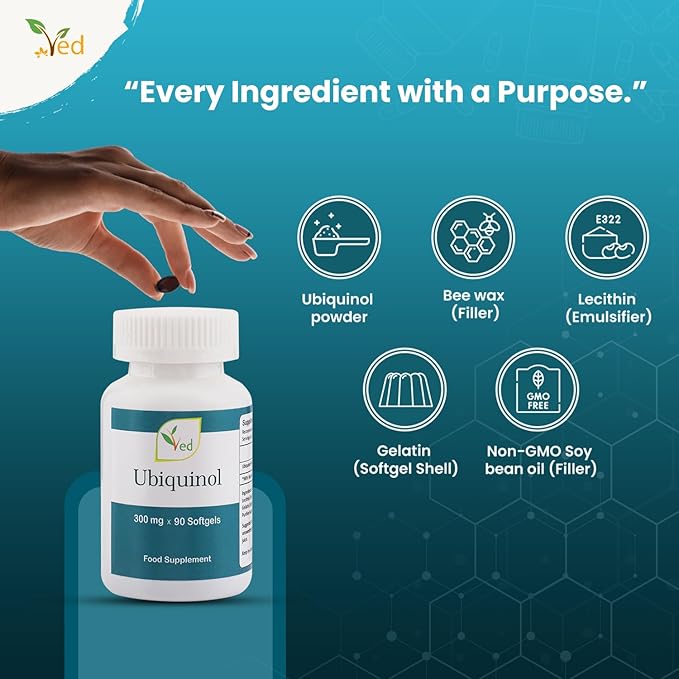 Ubiquinol 300mg 90 Softgels Enhanced Bioactivity CoQ10