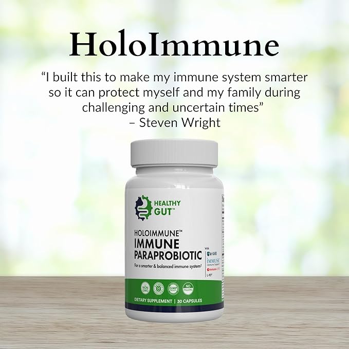 Healthy Gut HoloImmune | Paraprobiotic with Immuse Immune Support | 30 Servings