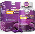Melatonin 100mg for Antioxidant &amp Cognitive Health Ultra High Dose Melatonin with CoQ10 Turmeric Trans-Resveratrol Vitamin B12 C E for Brain Anti-Aging Cellular Repair and Energy 75 Softgels