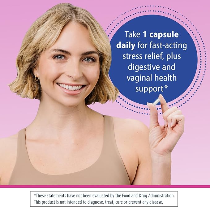 Florastor Probiotics for Women Digest and De-Stress Probiotics for Digestive Health Vaginal Probiotic and L-Theanine for Mind and Body Wellness 30 Capsules