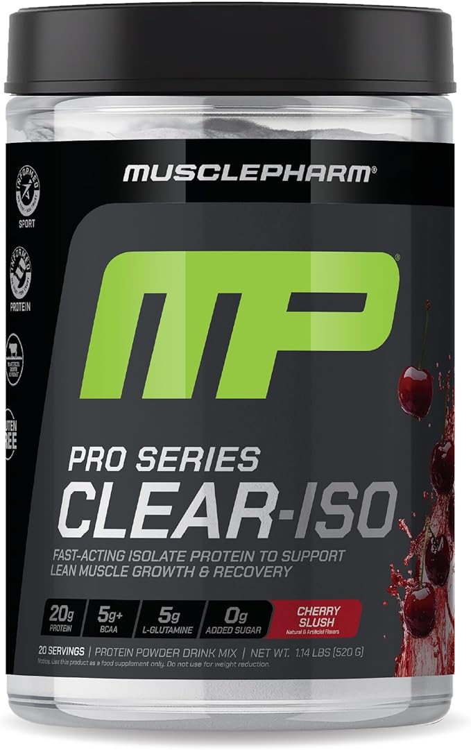 Muscle Pharm Pro Series Clear-ISO a Whey Protein Isolate Powder a Cherry Slush (20 Servings)