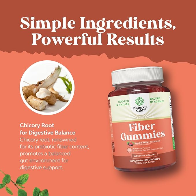 Bundle of Fiber Gummies for Adults - Chicory Root Supplement with Prebiotic for Gut &amp Digestive - Sugar Free &amp Vegan and Multivitamin Gummies for Adults - Halal Multivitamin Gummy with B12 Bio