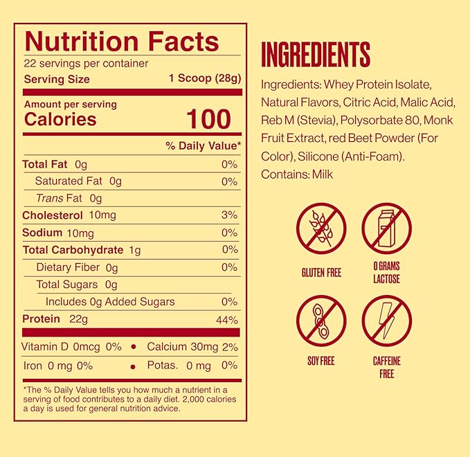 SEEQ Clear Whey Isolate Protein Powder Strawberry Lemonade - 22 Servings 22g Protein Per Serving - 0g Lactose Sugar-Free Keto-Friendly Soy Free - Juice-Like Protein Post-Workout
