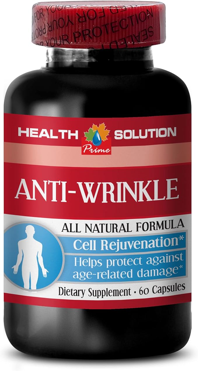 anti wrinkle capsules for face - ANTI-WRINKLE COMPLEX - Skin minerals Anti-aging supplement Vitamin E collagen serum anti wrinkle alpha lipoic acid anti wrinkle pills for women 2 Bot 120 Caps