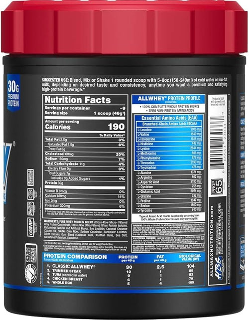 ALLMAX Nutrition AllWhey Classic Whey Protein (0.9 Pound Vanilla)