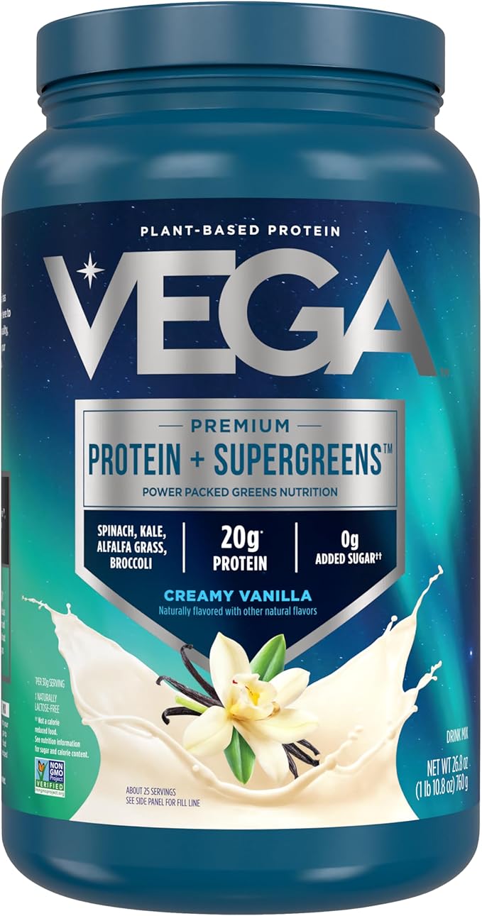 Vega Protein &amp Greens Bundle Chocolate + Vanilla (25 Servings Each) - Plant Based Protein Powder Keto-Friendly Gluten Free Non Dairy Vegan Non Soy Non GMO Lactose Free