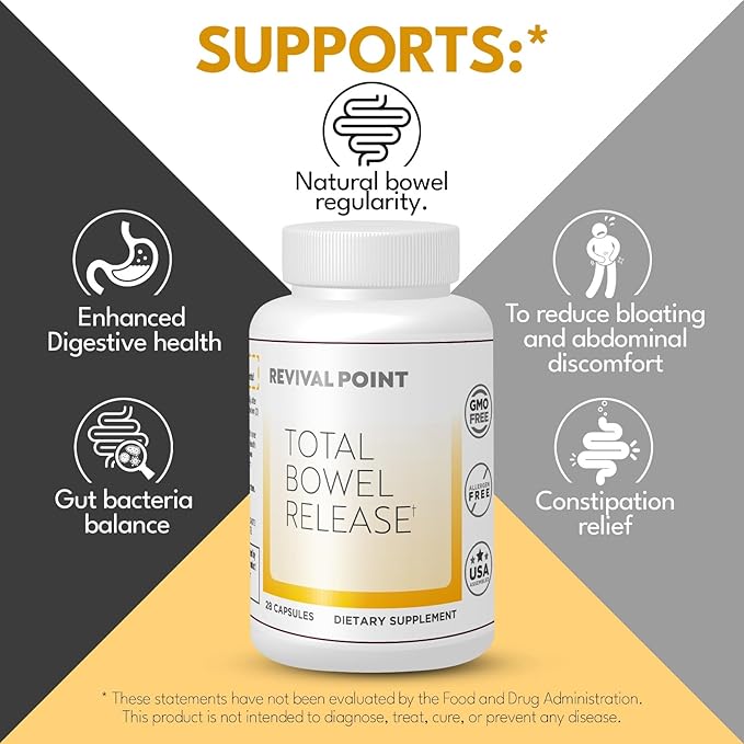 Total Bowel Release - Bloating Relief for Women &amp Men - 3 Bottles