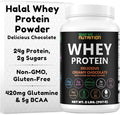 SHIFAA NUTRITION 2 Lbs Halal Whey Protein Powder Creamy Chocolate. 24g Protein 5g BCAAs &amp 420mg Glutamine. for Building Lean Muscles &amp Recovery. Sugar-Free Keto-Friendly Gluten-Free Non-GM