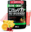 JYM Supplement Science Pre JYM Plus Fruit Punch Pre-Workout Powder Amino Nitrates Creatine Betaine Nootropics BCAA’s for Men &amp Women 30 Servings
