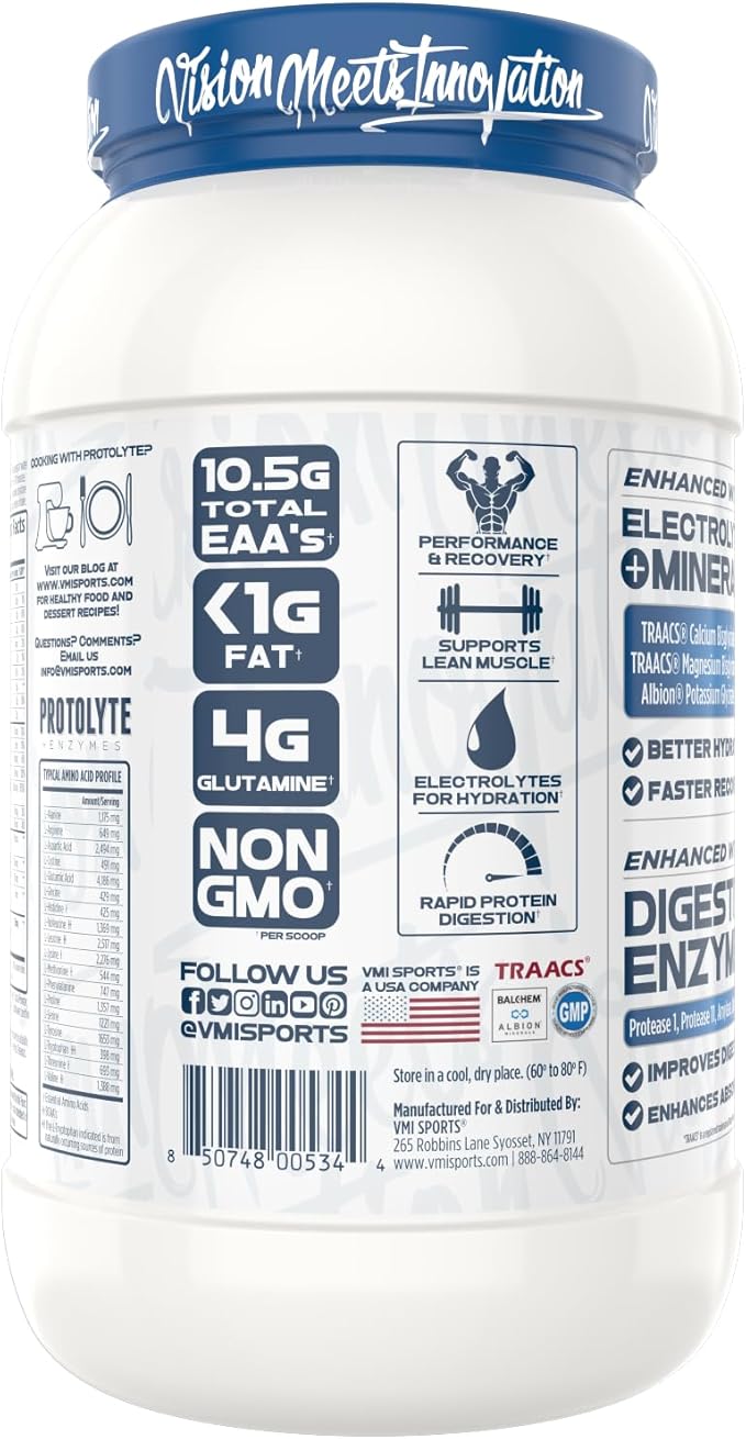 VMI Sports | ProtoLyte Whey Isolate Protein Powder | Low Calorie Whey for Weight Loss and Muscle Gain | Digestive Enzymes | Non-GMO (1.6 lb Chocolate Fudge Cookie)