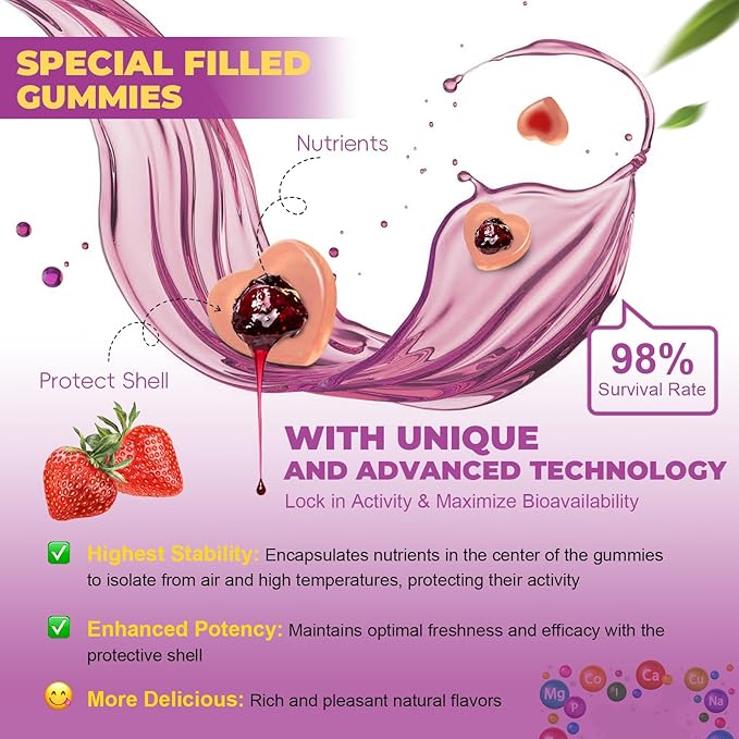 Totaria Multivitamin Gummies for Women &amp Men Bundle Strawberry Flavor