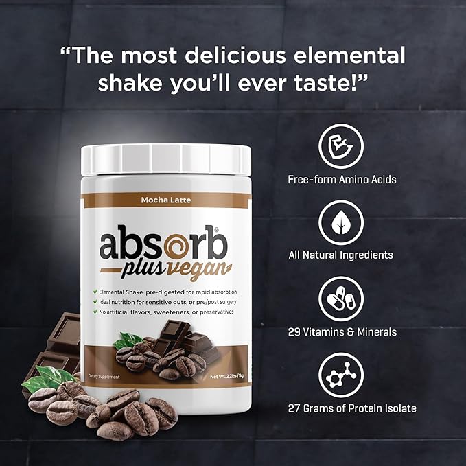 Vegan Elemental Shake – Nutrient-Rich Powder Nutritional Support Natural Ingredients Non-GMO Gluten-Free Organic Sprouted Rice Protein (2.2 Pound Mocha Latte)