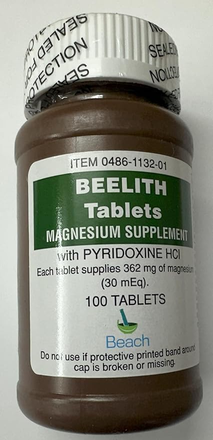 Tablets Magnesium Supplement with and Pyridoxine Hcl - 100 Each - Buy Packs and Save (Pack of 2)