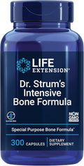 Life Extension Dr. Strum's Intensive Bone Formula Cissus quadrangularis Calcium Vitamin D3 K2 Magnesium zinc Potassium Boron Bone Health Support Formula Gluten Free Non-GMO 300 Capsules