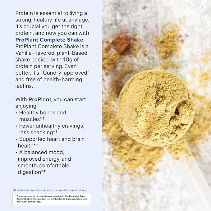 Gundry MD® Pro Plant Complete Shake™ High-Fiber Plant Protein Blend 20 Servings (Vanilla)